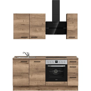 nobilia® Küchenzeile Structura premium, vormontiert, Ausrichtung wählbar, Breite 180 cm, mit E-Geräten