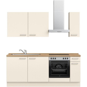 nobilia® Küchenzeile Touch basic, vormontiert, Ausrichtung wählbar, Breite 210 cm, ohne E-Geräte