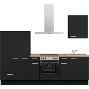 nobilia® Küchenzeile Touch basic, vormontiert, Ausrichtung wählbar, Breite 270 cm, mit E-Geräten