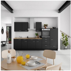 nobilia® Küchenzeile Touch basic, vormontiert, Ausrichtung wählbar, Breite 330 cm, mit E-Geräten