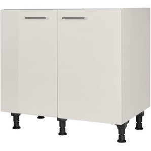nobilia® Spülenschrank Flash, vormontiert, mit höhenverstellbaren Sockelfüßen, Breite 90 cm