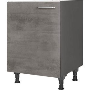 nobilia® Spülenschrank Riva, Ausrichtung wählbar, vormontiert, in den Breiten 45 und 60 cm, mit höhenverstellbaren Sockelfüßen