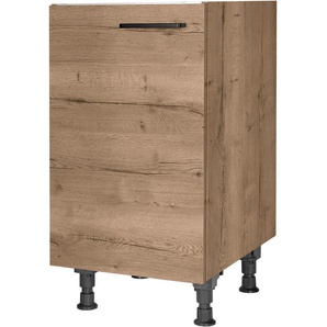 nobilia® Spülenschrank Structura, Ausrichtung wählbar, vormontiert, in den Breiten 45 und 60 cm, mit höhenverstellbaren Sockelfüßen