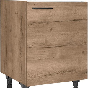 nobilia® Spülenschrank Structura, Ausrichtung wählbar, vormontiert, in den Breiten 45 und 60 cm, mit höhenverstellbaren Sockelfüßen