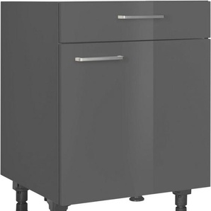 nobilia® Unterschrank Flash, Ausrichtung wählbar, vormontiert, in den Breiten 30, 45 und 60 cm, mit höhenverstellbaren Sockelfüßen, vormontiert