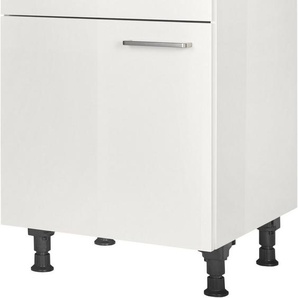 nobilia® Unterschrank Flash, Ausrichtung wählbar, vormontiert, in den Breiten 30, 45 und 60 cm, mit höhenverstellbaren Sockelfüßen, vormontiert