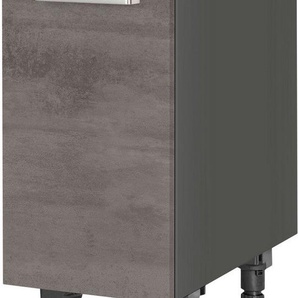 nobilia® Unterschrank Riva, Ausrichtung wählbar, vormontiert, in den Breiten 30, 45 und 60 cm Breite, mit höhenverstellbaren Sockelfüßen, vormontiert