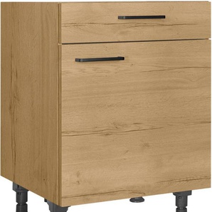 nobilia® Unterschrank Structura, Ausrichtung wählbar, vormont., in den Breiten 30, 45 und 60 cm Breite, mit höhenverstellbaren Sockelfüßen, vormontiert