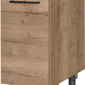 nobilia® Unterschrank Structura, Ausrichtung wählbar, vormont., in den Breiten 30, 45 und 60 cm Breite, mit höhenverstellbaren Sockelfüßen, vormontiert
