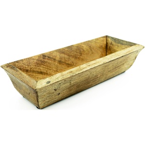 Dekoschale NOOR LIVING Dekoschalen Gr. B/H/T: 12 cm x 6 cm x 30 cm, braun (braun, natur) Deko-Schale Dekoschalen Dekotabletts aus Mangoholz
