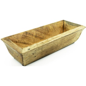 Dekoschale NOOR LIVING Dekoschalen Gr. B/H/T: 45 cm x 6 cm x 15 cm, braun (braun, natur) Deko-Schale Dekoschalen Dekotabletts aus Mangoholz