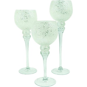 NOOR LIVING Kerzenhalter Florenz, Weihnachtsdeko (Set, 3 St), aus Glas