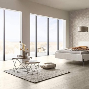 Hasena Polsterbett Nora, Bezugsfarbe: Boucle ivory, Metallfarbe: Anthracit, verschiedene Größen