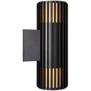 Nordlux AUßENWANDLEUCHTE Aludra, Schwarz, Metall, zylindrisch,zylindrisch, 33.7 cm, Lampen & Leuchten, Außenbeleuchtung, Außenleuchten