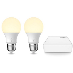 Nordlux LED-Leuchtmittel Smartlight, E27, 1 St., Farbwechsler, Smart Home Starter Kit+2 Leuchtmittel + Bridge,mit Wifi oder Bluetooth