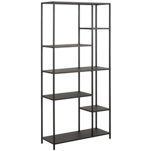 Regal III Stahl, pulverbeschichtet Schwarz/Schwarz 80 x 165 x 30cm