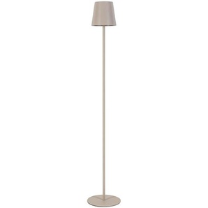 Novel Akku-Stehleuchte Lauderdale, Sand, Metall, Kunststoff, Uni,Uni, 130 cm, Touch-Schalter (on/off), einfach zu transportieren, Lampen & Leuchten,
