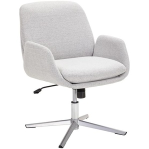 Novel Armlehnstuhl, Hellgrau, Metall, Textil, Füllung: Schaumstoff, Drehkreuz, 60x77-84x66 cm, Stoffauswahl, Sitzfläche 360° drehbar, inklusive