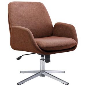 Novel Besucherstuhl , Orange , Metall, Textil , Füllung: Schaumstoff , Drehkreuz , 60x77-84x66 cm , Stoffauswahl, Sitzfläche 360° drehbar , Arbeitszimmer, Besucherstühle