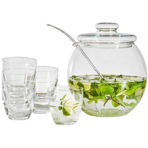 Novel Bowle-Set Bovla Set, Transparent, Glas, 9-teilig, Essen & Trinken, Gläser, Gläser-Sets