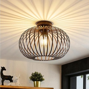 Novel Deckenleuchte Filton, Braun, Metall, Uni,Uni, rund,rund, 25.6 cm, RoHS, CE, Lampen & Leuchten, Innenbeleuchtung, Leuchten nach Räumen, Esstischlampen