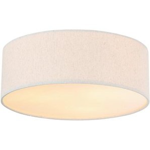 Novel Deckenleuchte, Natur, Weiß, Metall, Kunststoff, Textil, 13 cm, Lampen & Leuchten, Innenbeleuchtung, Deckenleuchten