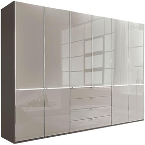 Novel Drehtürenschrank, Grau, Dunkelgrau, Metall, 6 Fächer, 4 Schubladen, 300x216x58 cm, ISO 9001, Typenauswahl, umfangreiches Zubehör erhältlich, in