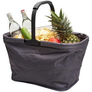 Novel Einkaufskorb, Dunkelgrau, Textil, 30 L, rechteckig, 27x27x50 cm, faltbar, Freizeit, Koffer & Taschen, Einkaufskörbe
