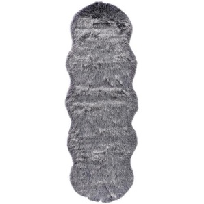 Novel Fellteppich Kiruna , Grau , Textil , Uni , organisch , 55 cm , Textiles Vertrauen - Oeko-Tex® , für Fußbodenheizung geeignet, waschbar , Teppiche & Böden, Teppiche, Fellteppiche