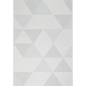 Novel Flachwebeteppich Amalfi, Grau, Hellgrau, Dunkelgrau, Textil, Graphik, rechteckig, 140 cm, Oeko-Tex® Standard 100, für Fußbodenheizung geeignet, in verschiedenen Größen erhältlich, Teppiche & Böden, Teppiche, Moderne Teppiche