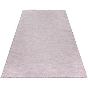 Novel Flachwebeteppich Mambo , Pink , Textil , Uni , rechteckig , 160 cm , Oeko-Tex® Standard 100 , für Fußbodenheizung geeignet, schmutzabweisend, Hausstauballergiker lichtunempfindlich, antistatisch, waschbar, pflegeleicht, strapazierfähig, leicht