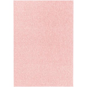 Novel Flachwebeteppich Nizza, Rosa, Textil, Uni, rechteckig, 280 cm, Oeko-Tex® Standard 100, für Fußbodenheizung geeignet, schmutzabweisend, Hausstauballergiker lichtunempfindlich, antistatisch, waschbar, pflegeleicht, strapazierfähig, leicht