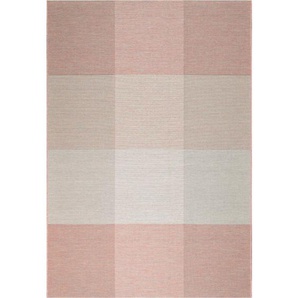 Novel Flachwebeteppich Amalfi, Rosa, Weiß, Dunkelrosa, Textil, Graphik, rechteckig, 120 cm, Oeko-Tex® Standard 100, für Fußbodenheizung geeignet, in verschiedenen Größen erhältlich, Teppiche & Böden, Teppiche, Moderne Teppiche