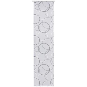 Novel Flächenvorhang Amira, Grau, Weiß, Textil, Kreise, 60x255 cm, ISO 9001, Bsci, Oeko-Tex® Standard 100, mit Flauschband, Öffnung für