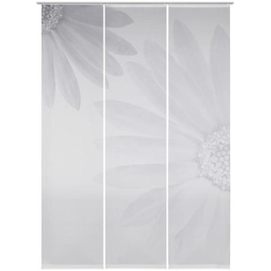Novel Flächenvorhang Ciney , Silber , Textil , Floral , 60 cm , ohne Technik , Wohntextilien, Gardinen & Vorhänge, Schiebegardinen