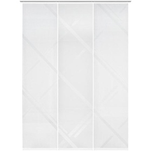 Novel Flächenvorhang Malmö, Weiß, Textil, Raute, 60x245 cm, mit Flauschband, ohne Technik, Wohntextilien, Gardinen & Vorhänge, Schiebegardinen