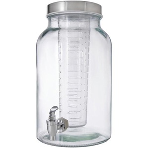 Novel Getränkespender, Edelstahl, Transparent, Metall, Kunststoff, Glas, 5,6 L, Lfgb, Zapfhahn, Essen & Trinken, Barausstattung