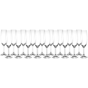 Novel Gläserset, Klar, Glas, 18-teilig, 220 ml, ISO 9001, Lfgb, Made in Europe, Essen & Trinken, Gläser, Gläser-Sets