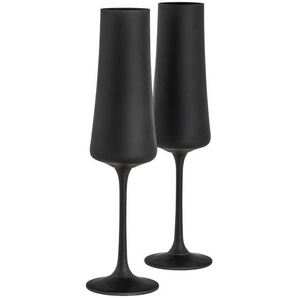 Novel Gläserset, Schwarz, Glas, 2-teilig, 210 ml, Lfgb, Essen & Trinken, Gläser, Gläser-Sets