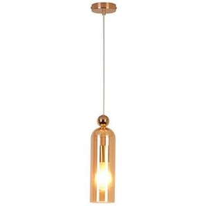 Novel Hängeleuchte, Bernstein, Metall, Glas, Vintage,Vintage, rund,rund, 134.7 cm, RoHS, ISO 9001, Bsci, CE, Lampen & Leuchten, Innenbeleuchtung,