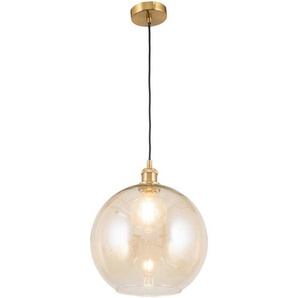 Novel Hängeleuchte, Bernstein, Metall, Glas, Vintage,Vintage, Kugel,Kugel, 137.5 cm, RoHS, ISO 9001, Bsci, CE, Lampen & Leuchten, Innenbeleuchtung, Hängelampen