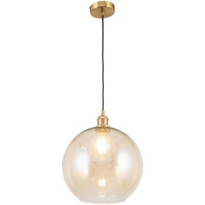 Novel Hängeleuchte, Bernstein, Metall, Glas, Vintage,Vintage, Kugel,Kugel, 137.5 cm, RoHS, ISO 9001, Bsci, CE, Lampen & Leuchten, Innenbeleuchtung,