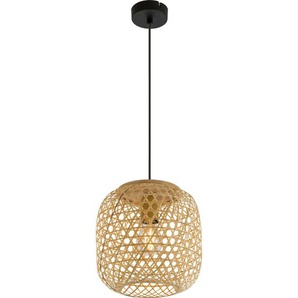 Novel Hängeleuchte, Natur, Metall, Kunststoff, Naturmaterialien, 135 cm, Lampen & Leuchten, Innenbeleuchtung, Hängelampen, Pendelleuchten