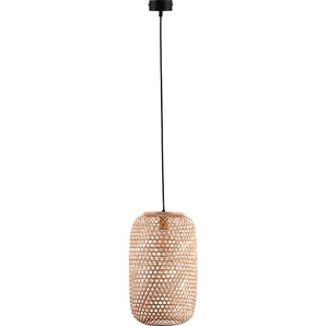 Novel Hängeleuchte, Natur, Metall, Kunststoff, Naturmaterialien, 135 cm, Lampen & Leuchten, Innenbeleuchtung, Hängelampen, Pendelleuchten