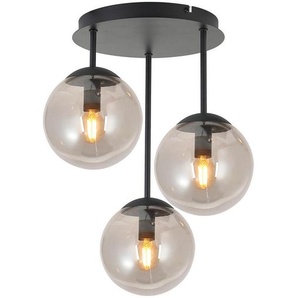 Novel Hängeleuchte, Schwarz, Metall, Glas, rund,rund, 41.5 cm, RoHS, CE, Lampen & Leuchten, Innenbeleuchtung, Hängelampen