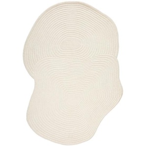 Novel Handwebteppich, Creme, Textil, Abstraktes, organisch, 160x230 cm, Care & Fair, Handmade in India, in verschiedenen Größen erhältlich, leicht zusammenrollbar, Teppiche & Böden, Teppiche, Naturteppiche