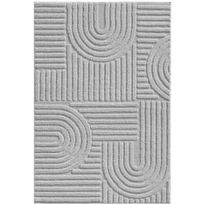 Novel Hochflorteppich Art, Silber, Textil, Boho, rechteckig, 160x230 cm, Oeko-Tex® Standard 100, pflegeleicht, Teppiche & Böden, Teppiche,