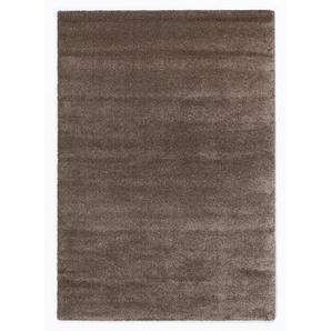 Novel Hochflorteppich Bellevue , Braun , Textil , Uni , rechteckig , 80 cm , in verschiedenen Größen erhältlich , Teppiche & Böden, Teppiche, Hochflorteppiche & Shaggys
