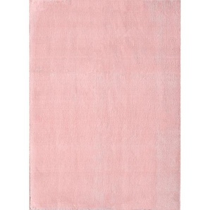 Novel Hochflorteppich Catwalk, Rosa, Textil, Uni, rechteckig, 140 cm, Oeko-Tex® Standard 100, pflegeleicht, Teppiche & Böden, Teppiche, Hochflorteppiche & Shaggys