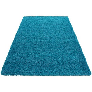 Novel Hochflorteppich Dream 4000 , Türkis , Textil , Uni , rechteckig , 160 cm , Oeko-Tex® Standard 100 , für Fußbodenheizung geeignet, schmutzabweisend, Hausstauballergiker lichtunempfindlich, antistatisch, waschbar, pflegeleicht, strapazierfähig, leicht